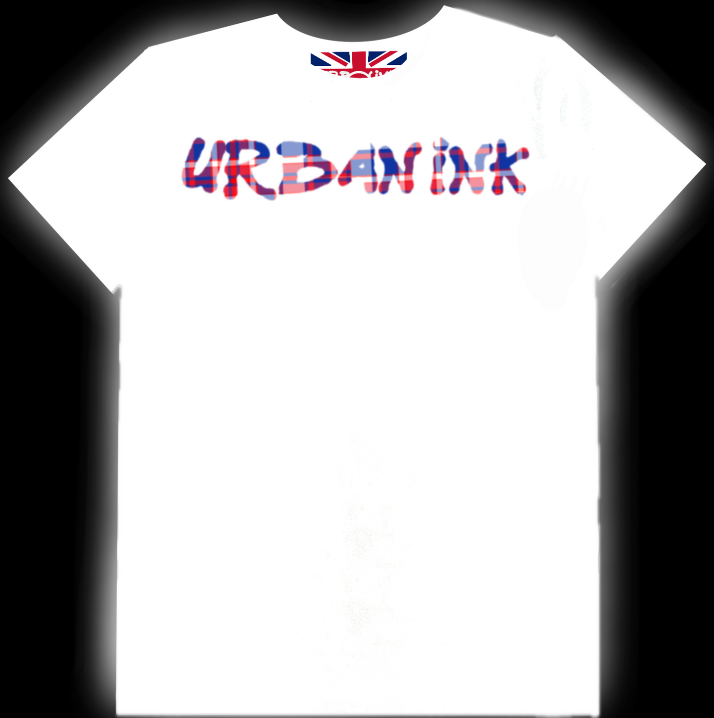 union jack plaid logo tee